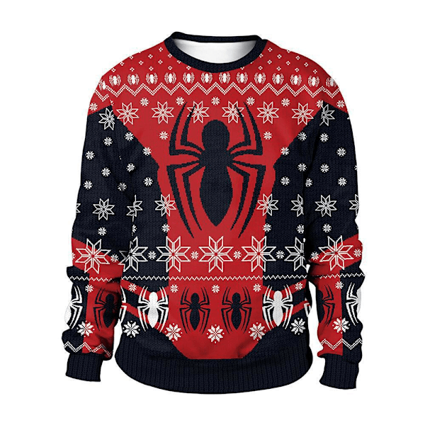 Marvel-tillbehör God Jul Fult Julklädeströja Tröja Herr 90D Tröjor Huvtröja Spider-Man Spider-Man 2 3XL