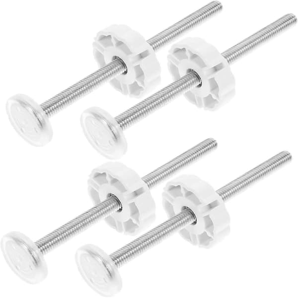 Babysäkerhetsgrindbultar - 4 stycken - M8*125mm - Metall och plast - Vit - Med väggskydd - Förlängningsgrindar - Säkerhetsgrindskruvar - Universa