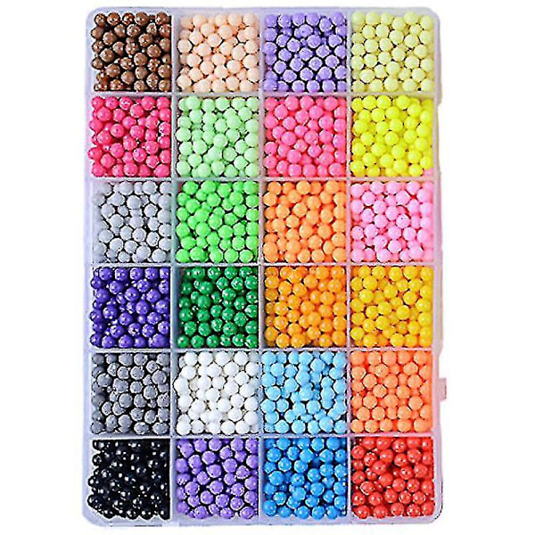 Aquabeads Vattenlimmande Pärlor för Barn 24 Separata Färgpaket DIY-Set sjx