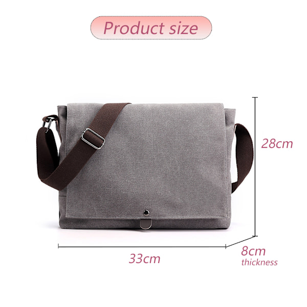 Canvas messenger taske Mode skuldertaske Fritid