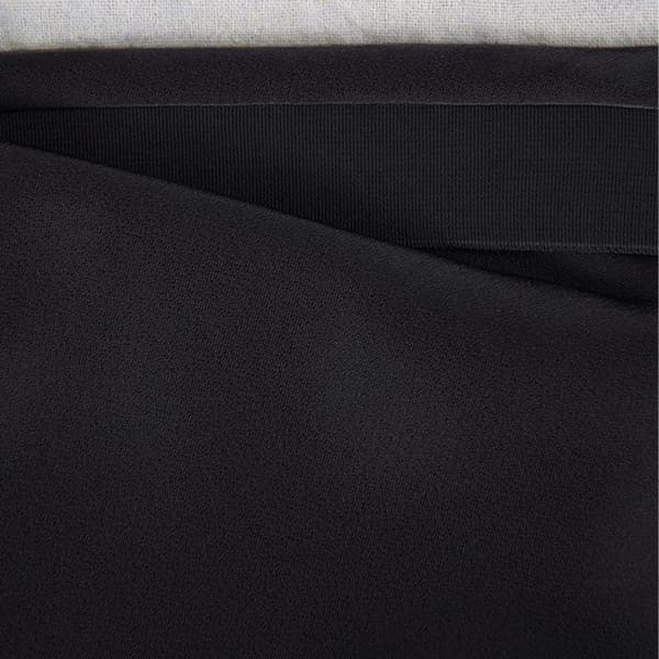 Dame Lang Satin Skjorte Silke Elegant Højtaljet Flared A-line Midi Nederdele Sort black 2XL