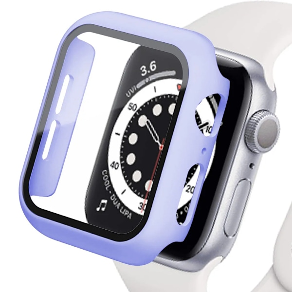 Hårdt Skall til Apple Watch Urkasse 9 8 7 6 5 4 38 40mm Tilbehør Skærmbeskytter iWatch Serie 44mm 45mm 41mm 42mm Lilla 21 Lilac 21 Lilac 21 Lilac 21 Series 4654 SE 44MM