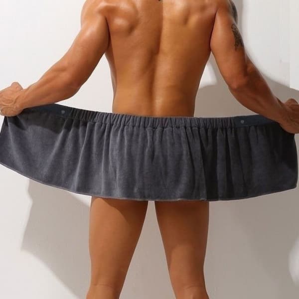 Badehåndklæde til mænd, bærbare badeshorts, grå grey 40*150