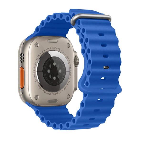 Ocean rem F?r Apple Watch Ultra 2 rem 49mm 45mm 44mm 40mm 41mm 42mm 49 mm silikone armbånd iWatch serie 9 7 6 3 se 8 Orange Army-Grøn Y