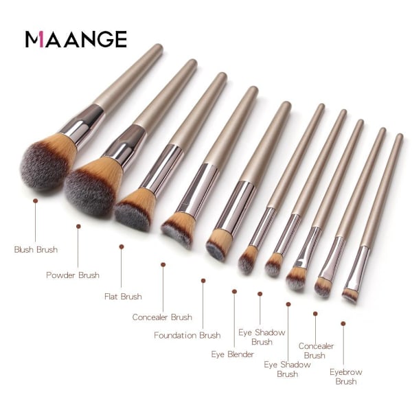 MAG5773 Premium - 10 stk. eksklusive Make-up / makeup børster af bedste kvalitet 150