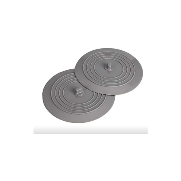 2-pack livsmedelsklassad FDA köksvask rund silikon diskbänksplugg vattenpropp silikon golvbrunn lock diameter 15cm grå