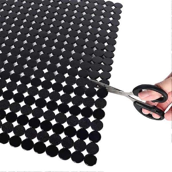 2 st diskbänksmattor med bra grepp för kök, stor multifunktionell PVC-diskbänksmatta för hem och badrum Solid Black