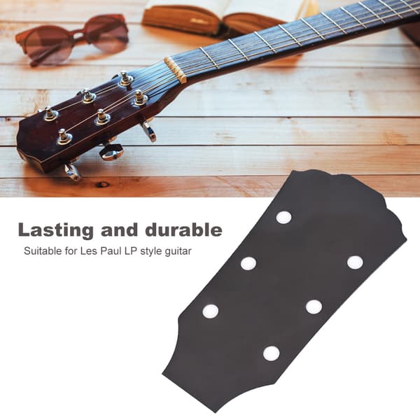 Guitarhovedskabelon, produktionsform til LP-guitarer, kromerstatning, sort