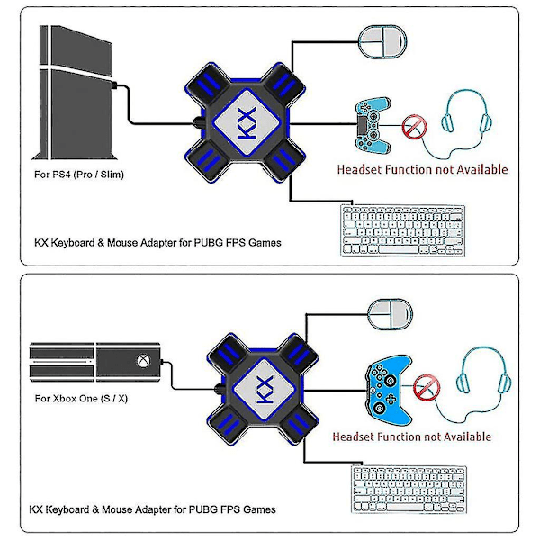 Stöd för NS/ PS5/ PS4 / PS3 / Xbox Series X, tangentbords- och musadapter (FMY)
