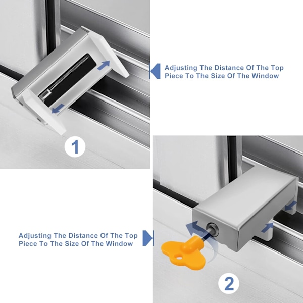 2-pack skjutdörrs- och fönsterlås, barnsäkerhet, stöldskydd, dörr- och fönsterlås