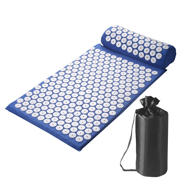 Acupressure Mat and Pillow Set with Bag Acupuncture Mat for Neck and Back Pain, Muscle Relaxation Stress Relief, Sciatica Pain Relief Pillow - Y