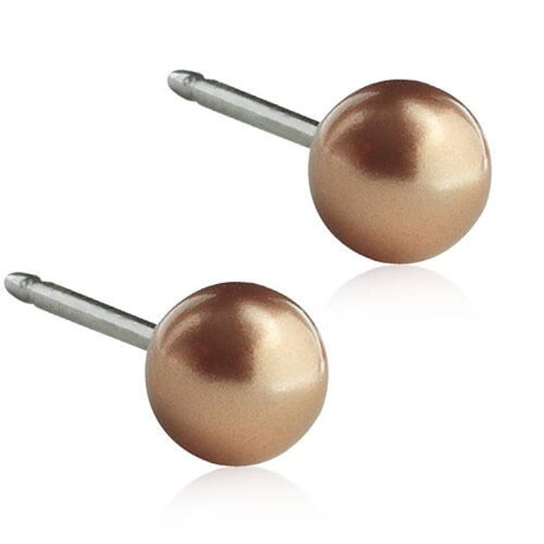 Øreringe NT Perle Bronze 4mm