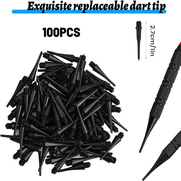 12 plastspetsar, 18g mjuka spetsar, 3 extra pilvingar, 100 spetsar
