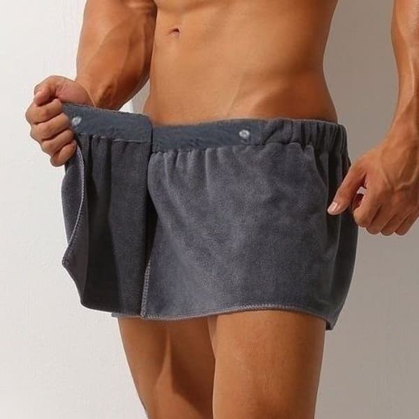 Badehåndkle for menn Bærbare badeshorts Grå grey 30*140