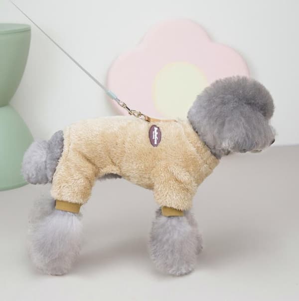 Hunde-pyjamas til små hunde Vinterhundetrøje brun brown S
