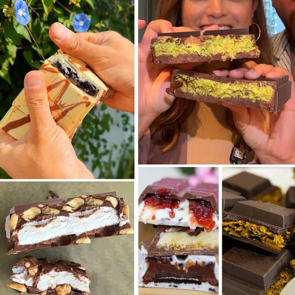 Chokoladeform med 12 rum, dyb, med poser og skraber Style1