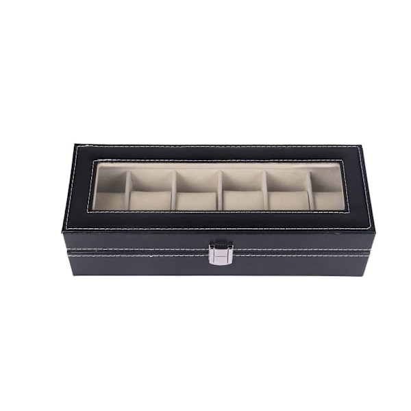 Lyxig Klockbox / Klockbox / Urbox / Urbox för 6 klockor Svart Black