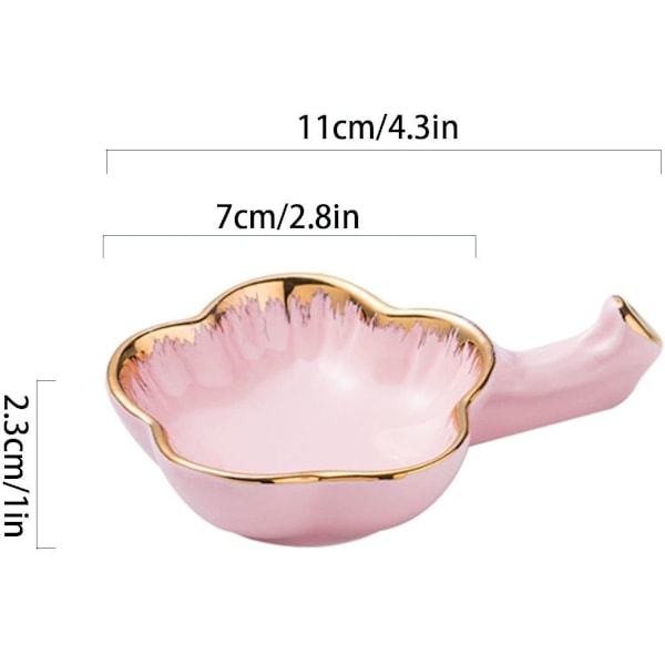 Multifunktionelle Sauceskåle til Dip, Keramiske Dip-skåle, Små Dip-sauceskåle, Spisepindeholder - Sort - 11x7x2,3cm sjx