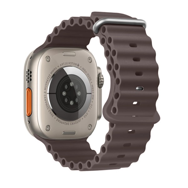 Ocean rem F?r Apple Watch Ultra 2 armbånd 49mm 45mm 44mm 40mm 41mm 42mm 49 mm silikon stropp armbånd iWatch serie 9 7 6 3 se 8 kystgrå Y coastal gray 42mm 44mm 45mm 49mm