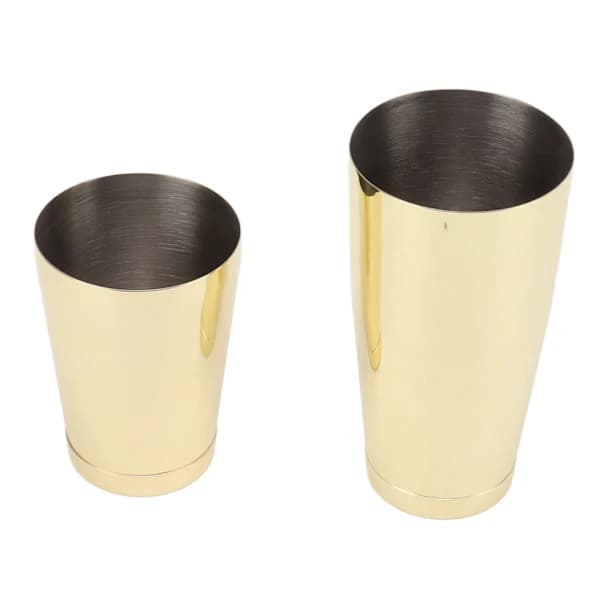304 rustfritt stål 2-delt cocktailshaker - gullbelagt bartenderblander med basekopp
