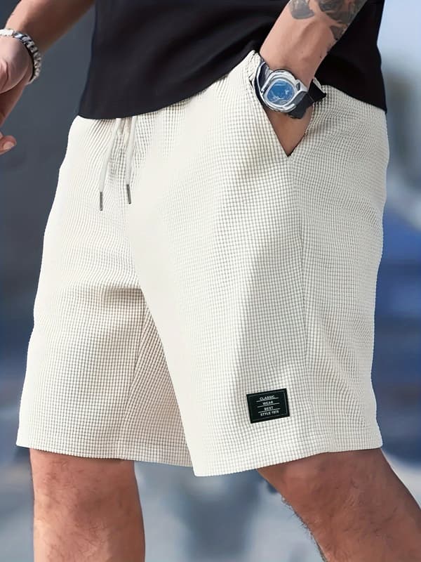 Sommer mode shorts, afslappede strandshorts til mænd white M