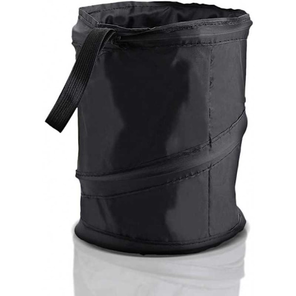 Vikbar & Läcksäker Bilpapperskorg Svart Black