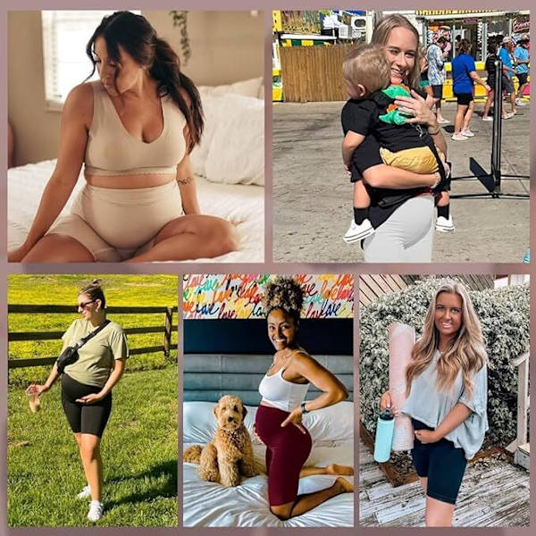 Korte mammashorts for kvinner hvit white M