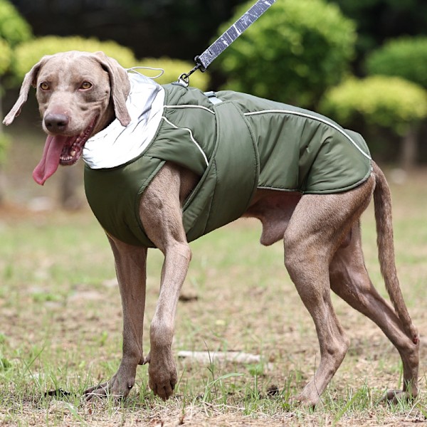 Hundekåber til Store Hunde Vinter Vandafvisende Boxer Tøj Varmt Fleecevest Jakke grey s