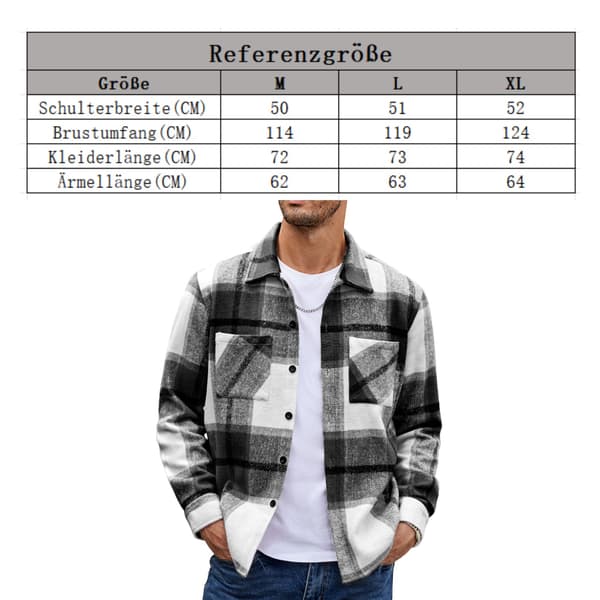 Flannelskjorter til mænd, afslappet ternet button-down skjortejakke Purple S