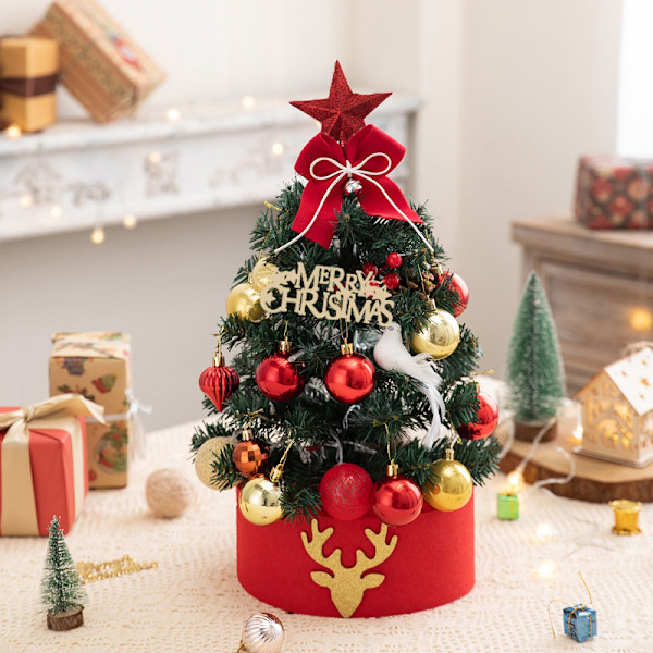 Mini Christmas tree, including red star shape, perfect holiday gift to add joy to Christmas