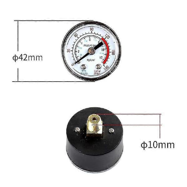90-120psi Luftkompressor Manifold Regulator Måler Tryk Holdbar Afbryderkontrol B (Ruipei)