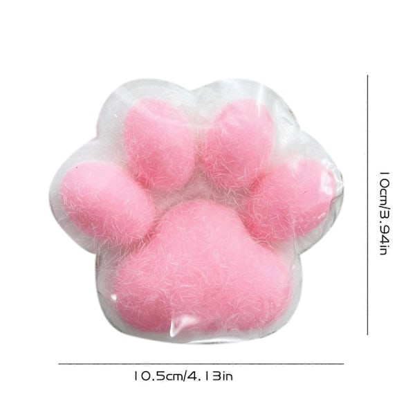 Håndlagde Taba Squishy Stor Kattepote Silikon Klemleker for Stresslindring, Kattepote Gigantisk Pote Squishy Sensoriske Leker for Angst og Avslapning White