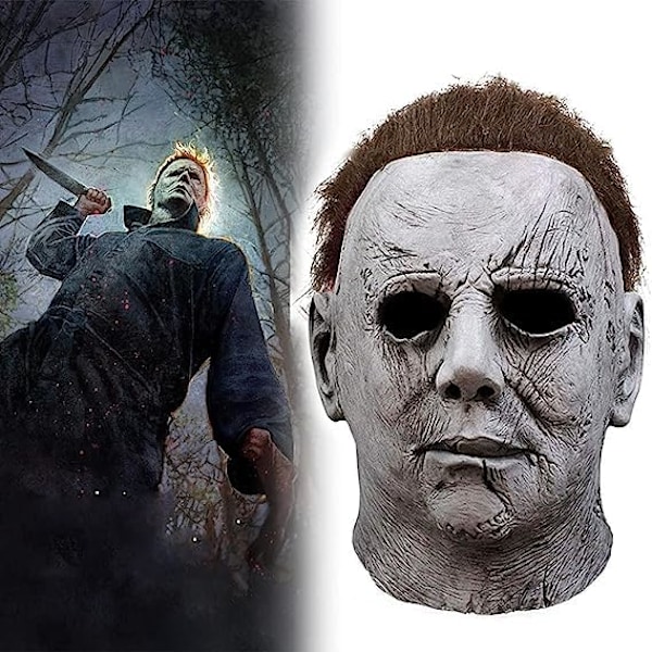 Halloween-naamio, Michael Myers -naamio, lateksikauhumaski aikuisille, pelottavat hirviönaamiot