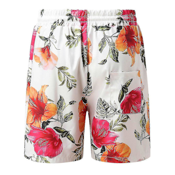 Afslappede shorts til mænd med 3D-print og elastisk talje til sommer 5xl