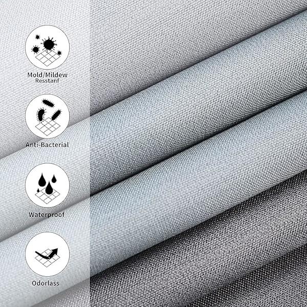 Dusjforheng 180 x 180 cm 100 % polyester med ringer, antimugg
