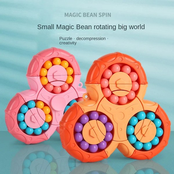 Triangel Gyro Cube Leker Stressavlastning Puslespill Kreativ Magisk Bønne Sekssidig Roterende Kub for Barn Gutter Jenter Hånd Spinner