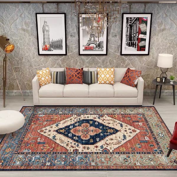 Persisk kristall sammet vardagsrumsmatta, 2 storleksalternativ A4 50*80cm