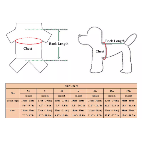 Strikket Juletrøje til Kæledyr - Kat og Lille Hund - Varmt Tøj red 2XL, size 14