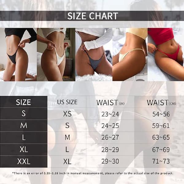 Sexiga (M) stringtrosor för kvinnor, låg midja, G-string, 5-pack, låg skärning, T-rygg, stringunderkläder, present till kvinnor-XF6-