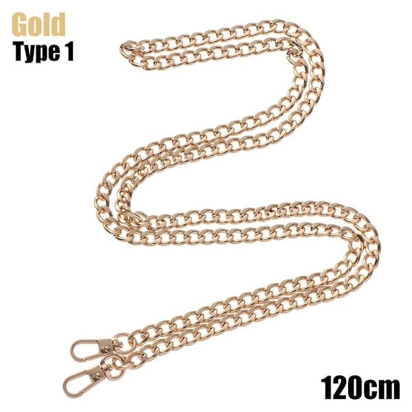 Laukun ketju olkalaukun hihnat KULTA 120 CM TYYPPI 1 TYYPPI 1 - varastossa Kulta 120 cmType 1-Type 1 Gold