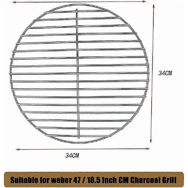 Grillrist, enkel temperaturkontroll, for Weber kullgriller, 34 cm diameter