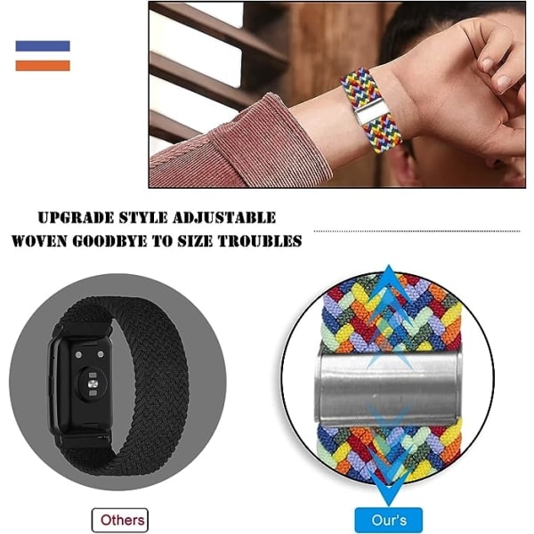 20 mm Armband för Samsung Galaxy Watch 5/ Watch 5 Pro / Watch 4/4 Classic/ Watch 3 /Gear Sport/Gear S2 Classic, Vävt armband för Galaxy Watch Active 2