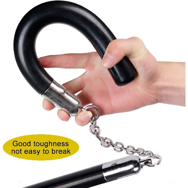 (1 st) Säkra Nunchucks i Solid Gummi för Träning med Stålkätting och Kullager, Övning, Träning