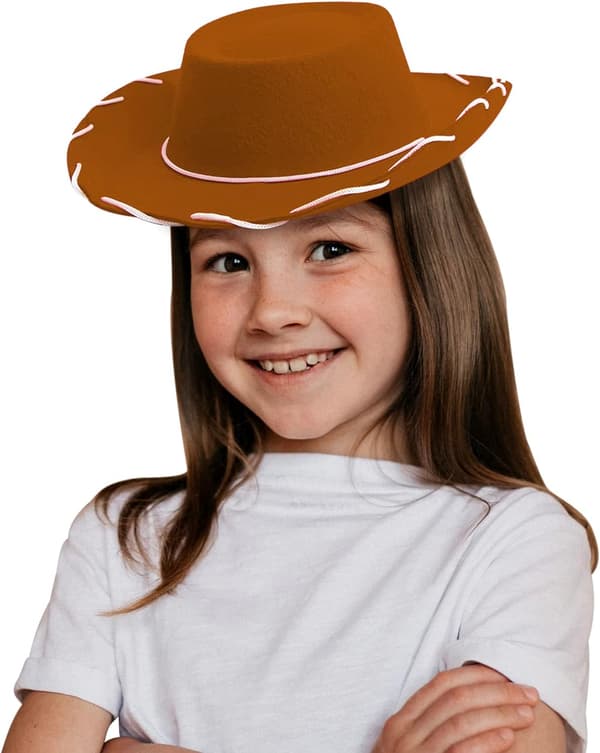 Rød filtcowboyhatt for barn black