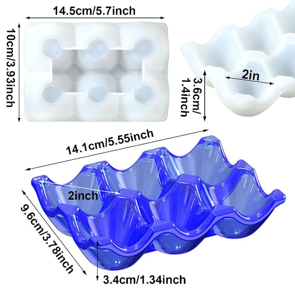 6-håls äggform Form Mold Mold Y