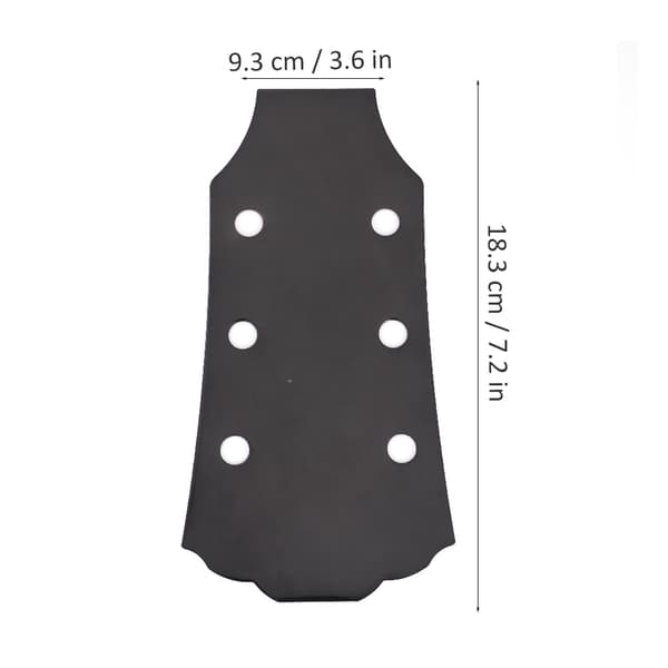 Gitarhodeplate-mal, produksjonsform for LP-gitarer, kromerstatning, svart