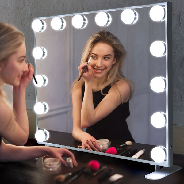 LED Hollywood Makeup Spejllampe Dæmpbar LED Lys (14 Lys)