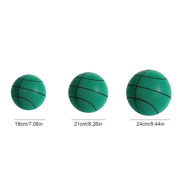 Stille Basketball - Premiummateriale, stille og myk skumball, trenings- og spillehjelp Grønn-Xin Green 24cm Green