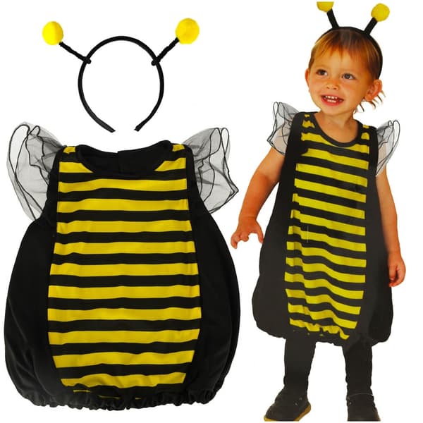 Bikostyme barn S 100-110 cm med vinger og antenner