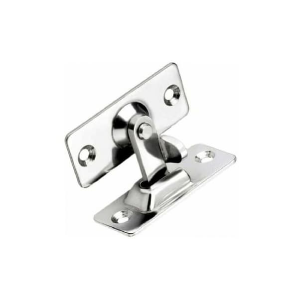Sølv 44X19MM 90 graders skydelås dørhaspe, rustfrit stål